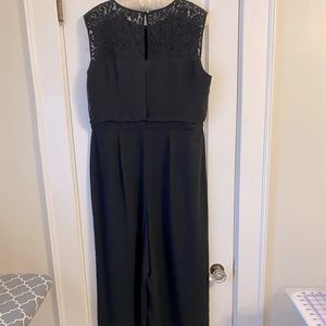 White House Black Market Wide-leg Black Lace Jumpsuit. ONLY WORN ONCE. Size 14